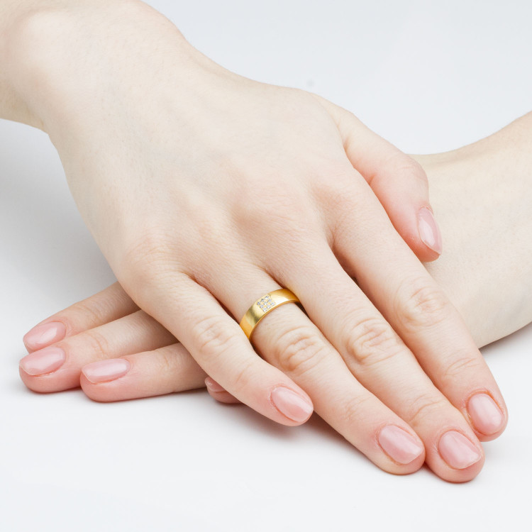 Obrączki ślubne z żółtego złota 5mm półokrągłe