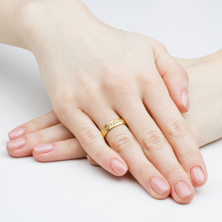 Obrączki ślubne z żółtego złota 5mm półokrągłe