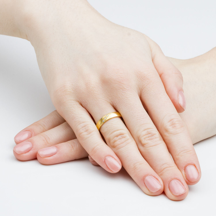 Obrączki ślubne z żółtego złota 4.0mm półokrągłe