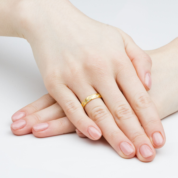 Obrączki ślubne z żółtego złota 4mm