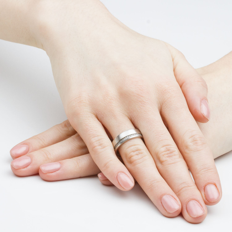 Obrączki ślubne z białego złota 6.2mm