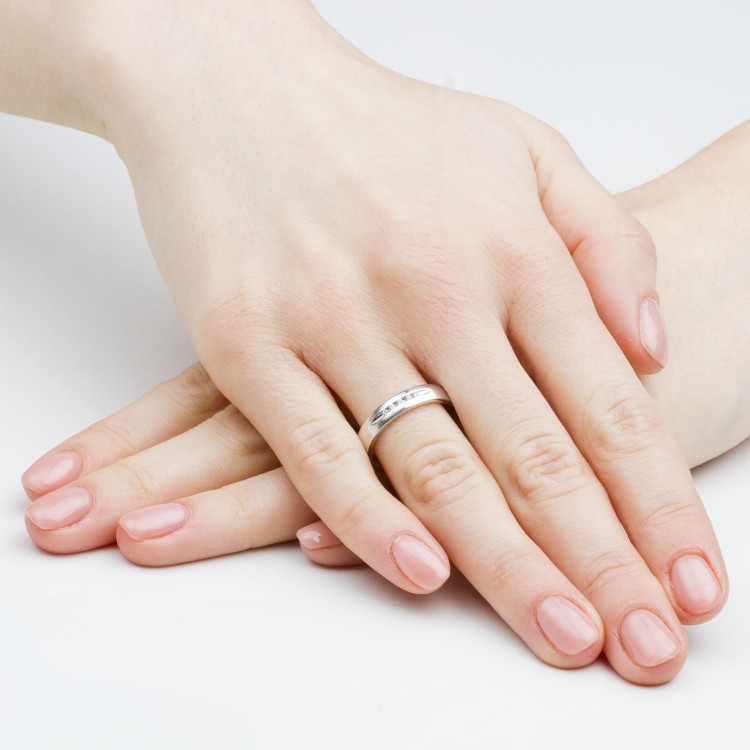 Obrączki ślubne z białego złota 4mm