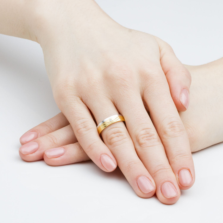 Obrączki ślubne z białego złota 5mm