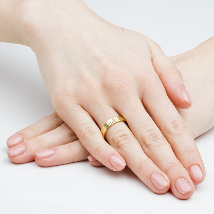 Obrączki ślubne z dwukolorowego złota 4.5mm