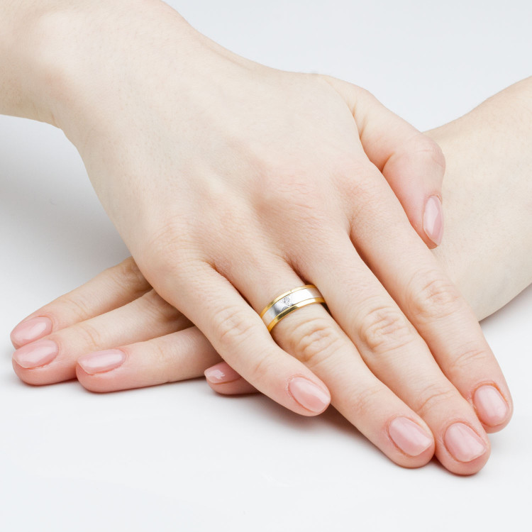 Obrączki ślubne z białego złota 6mm