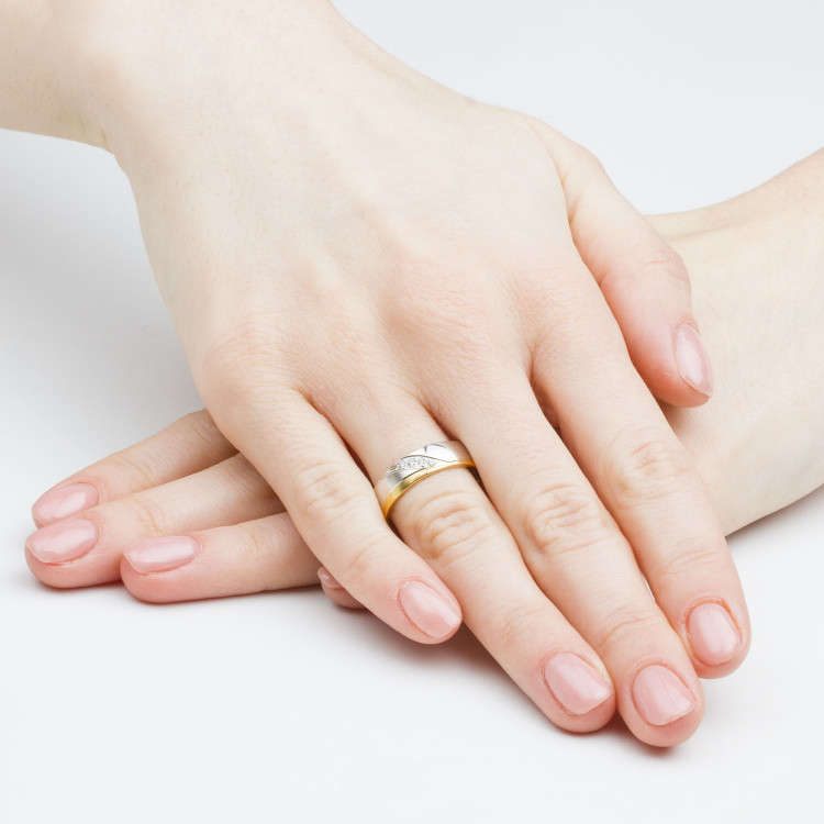 Obrączki ślubne z dwukolorowego złota 5.5mm