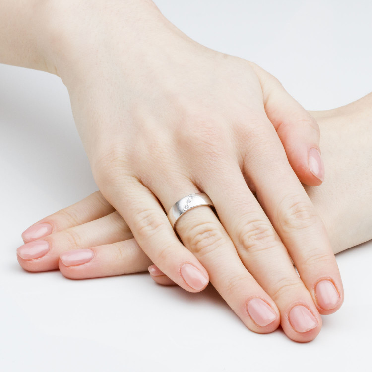 Obrączki ślubne z białego złota 6mm