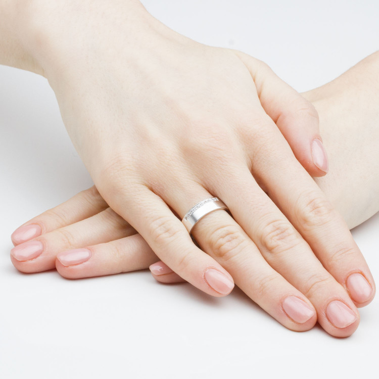 Obrączki ślubne z białego złota 6mm