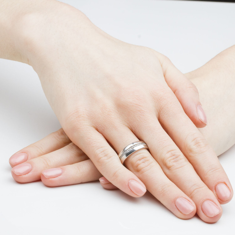 Obrączki ślubne z białego złota 6mm