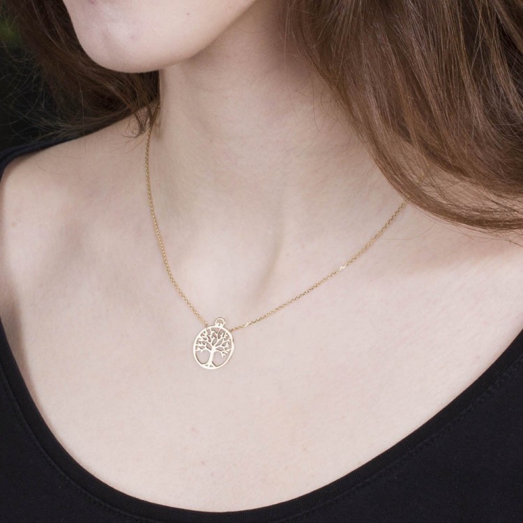 Naszyjnik ze złota drzewo 42-45cm