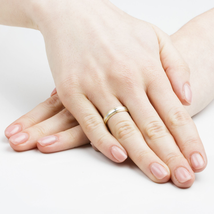 Obrączki ślubne z białego złota 4mm