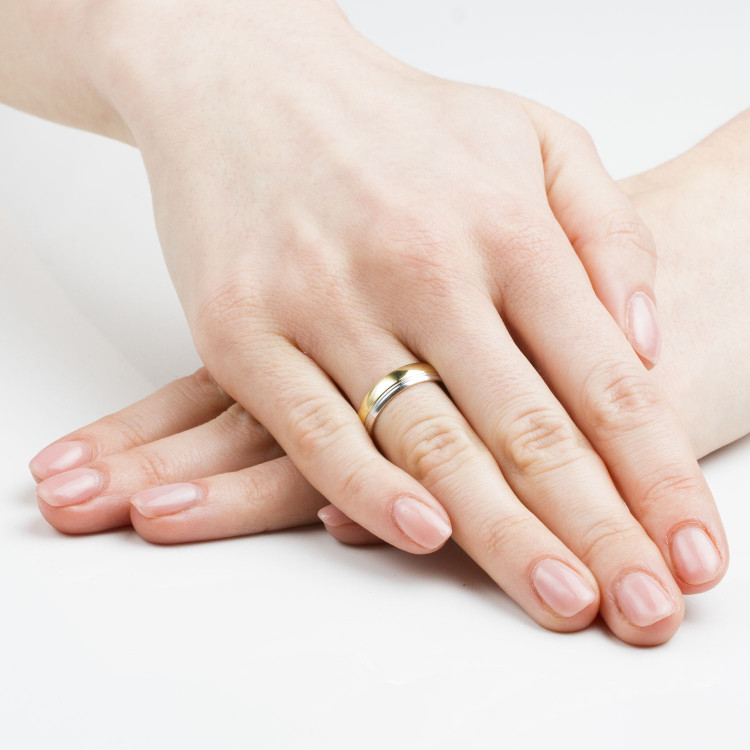 Obrączki ślubne z dwukolorowego złota 5mm