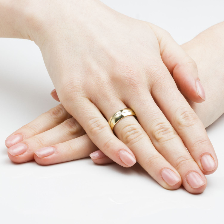 Obrączki ślubne z białego złota 6mm