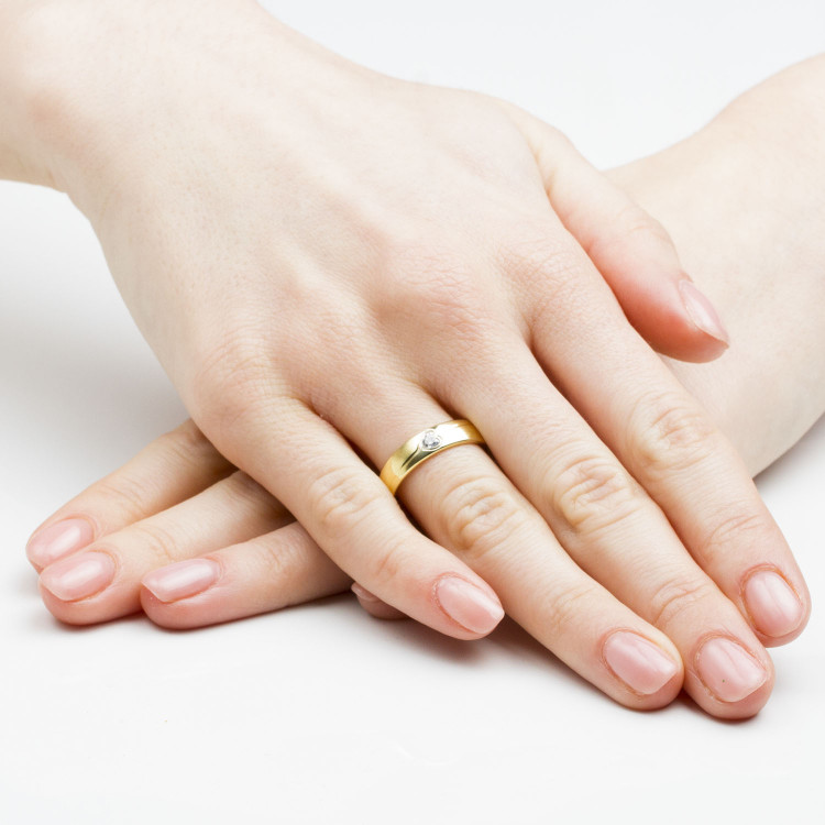 Obrączki ślubne z białego złota 5mm