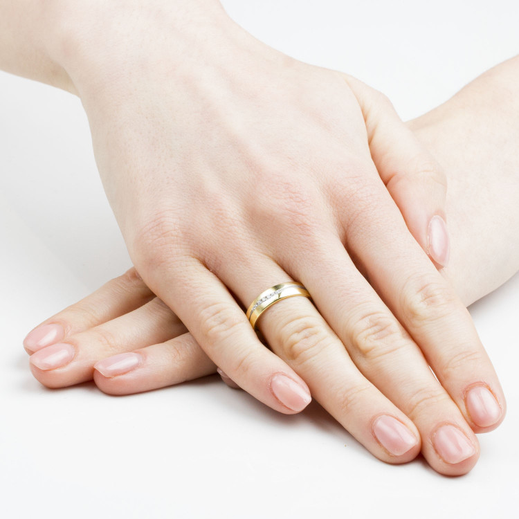 Obrączki ślubne z dwukolorowego złota 5mm
