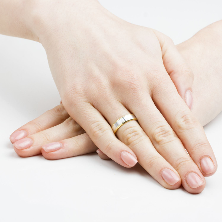 Obrączki ślubne z dwukolorowego złota 5mm