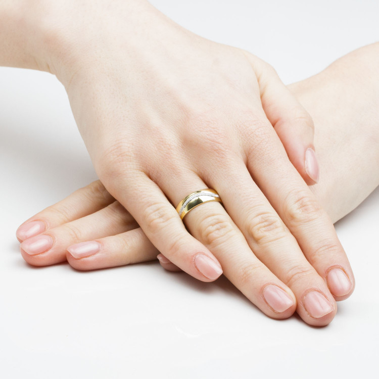 Obrączki ślubne z dwukolorowego złota 6mm