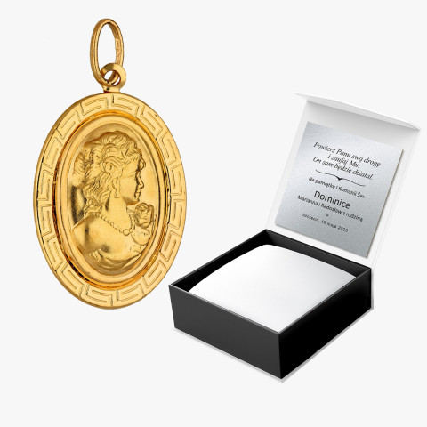 Zawieszka ze złota medalik