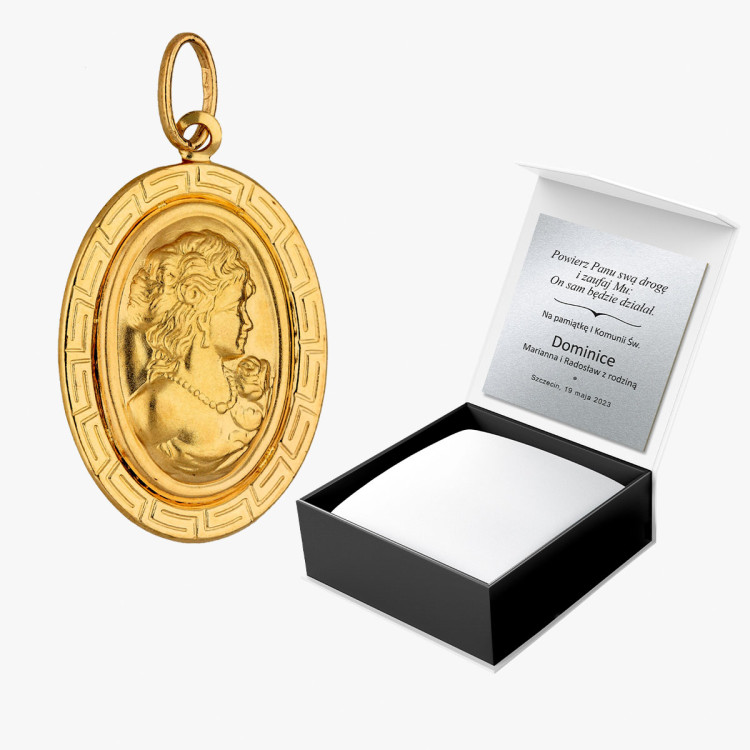 Zawieszka ze złota medalik