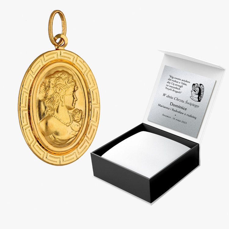 Zawieszka ze złota medalik