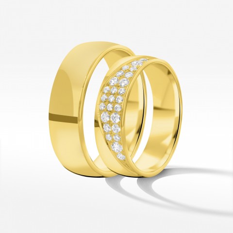 Obrączki ślubne z żółtego złota 5.5mm półokrągłe
