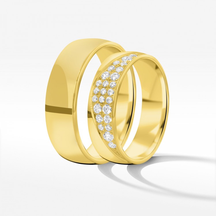 Obrączki ślubne z żółtego złota 5.5mm półokrągłe