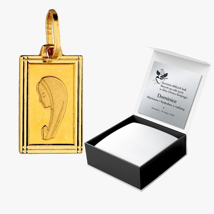 Zawieszka ze złota medalik