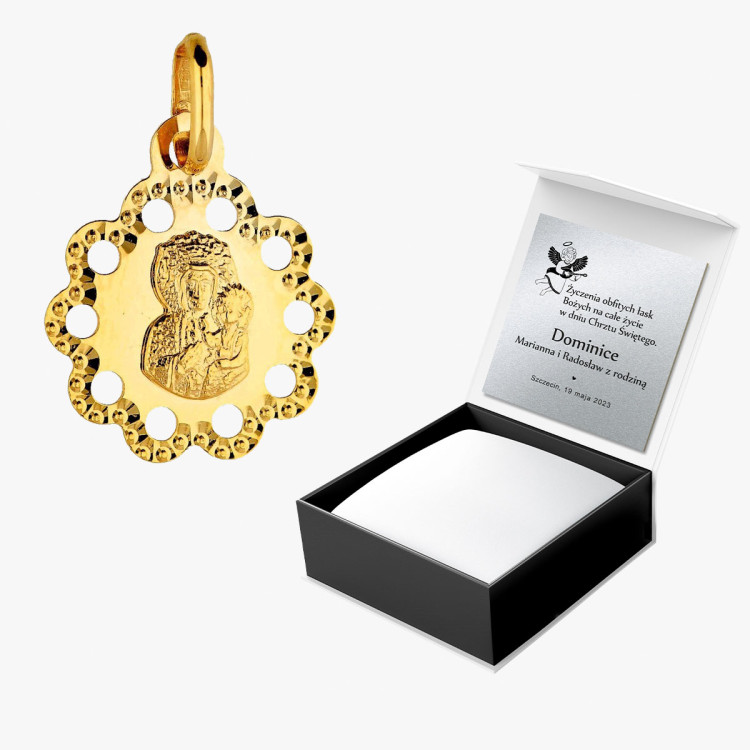 Zawieszka ze złota medalik