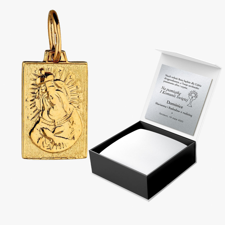 Zawieszka ze złota medalik