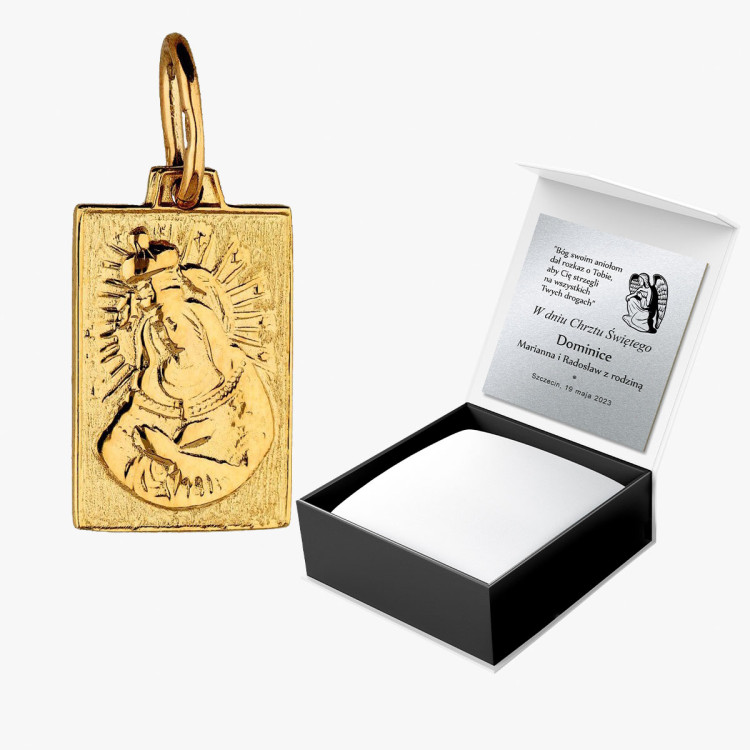 Zawieszka ze złota medalik