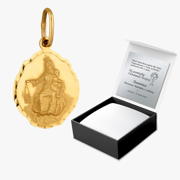 Zawieszka ze złota medalik