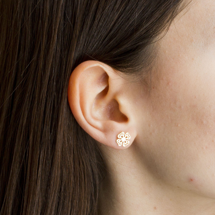 Kolczyki ze złota kwiatki