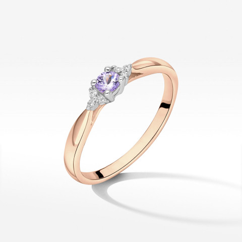 Pierścionek ze złota z tanzanitem