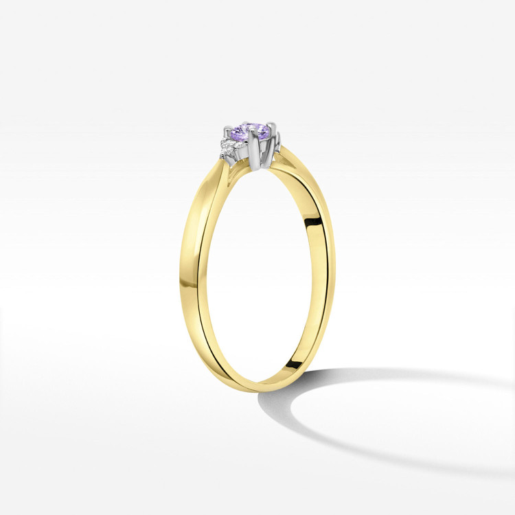 Pierścionek ze złota z tanzanitem