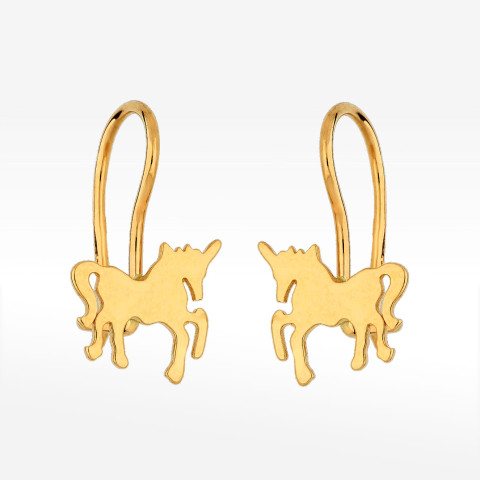 Kolczyki ze złota jednorożce