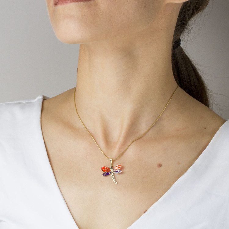 Zawieszka ze złota ważka