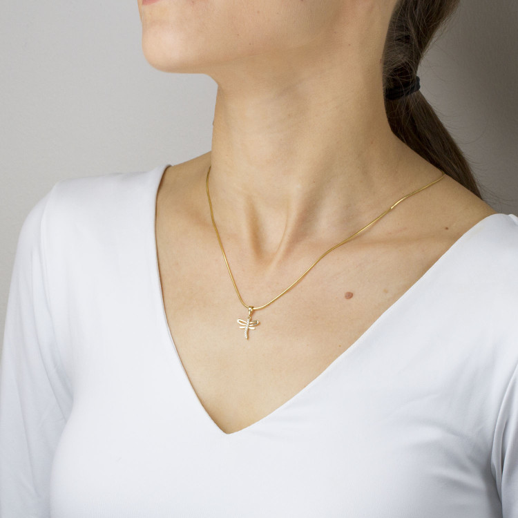 Zawieszka ze złota ważka