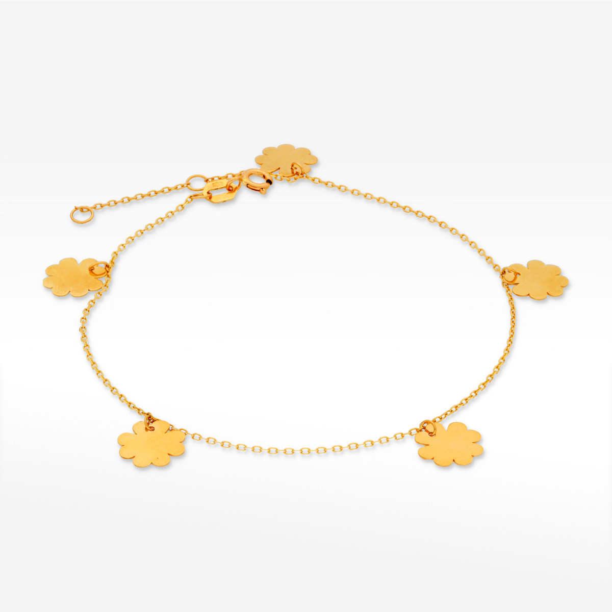 Bransoletka ze złota na nogę