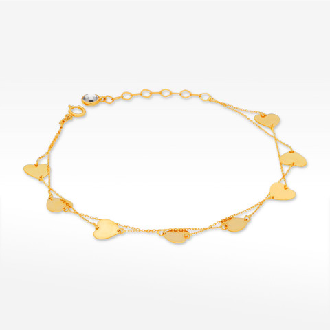 Bransoletka ze złota serca