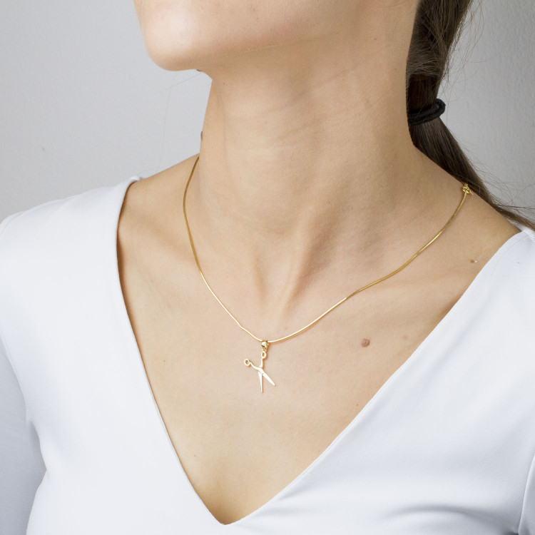 Zawieszka ze złota nożyczki