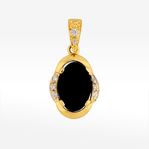 Zawieszka ze złota z onyksem