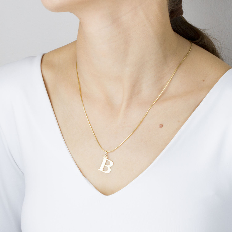 Zawieszka ze złota literka B