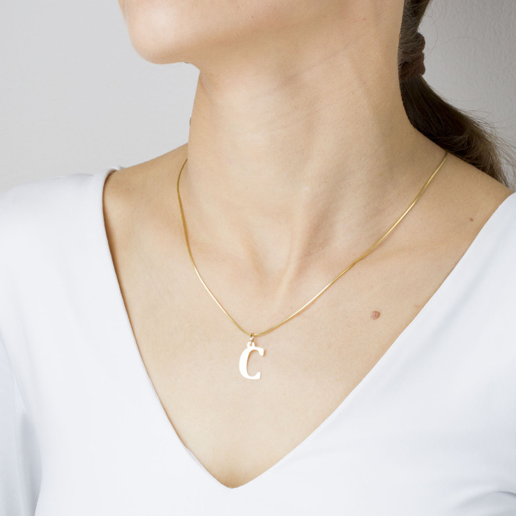 Zawieszka ze złota literka C