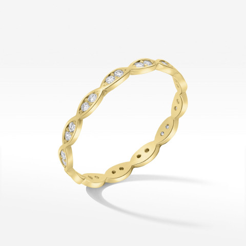 Pierścionek ze złota z cyrkoniami