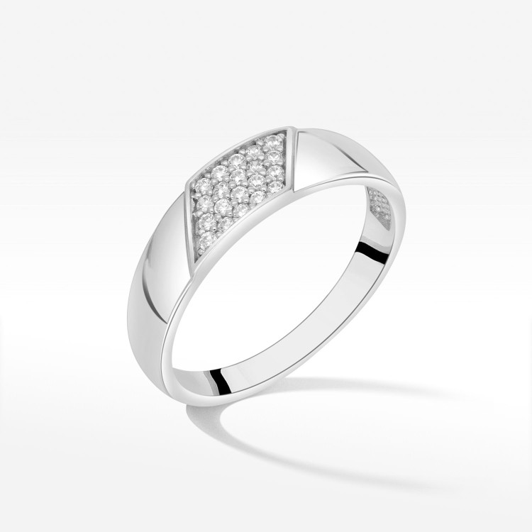 Pierścionek ze złota z cyrkoniami