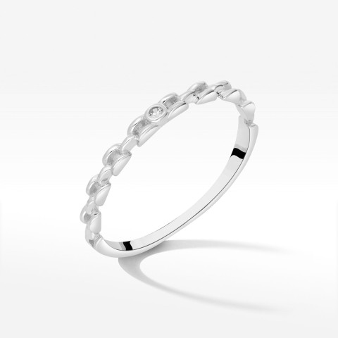 Pierścionek ze złota z cyrkonią