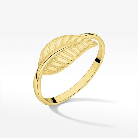 Pierścionek ze złota liść