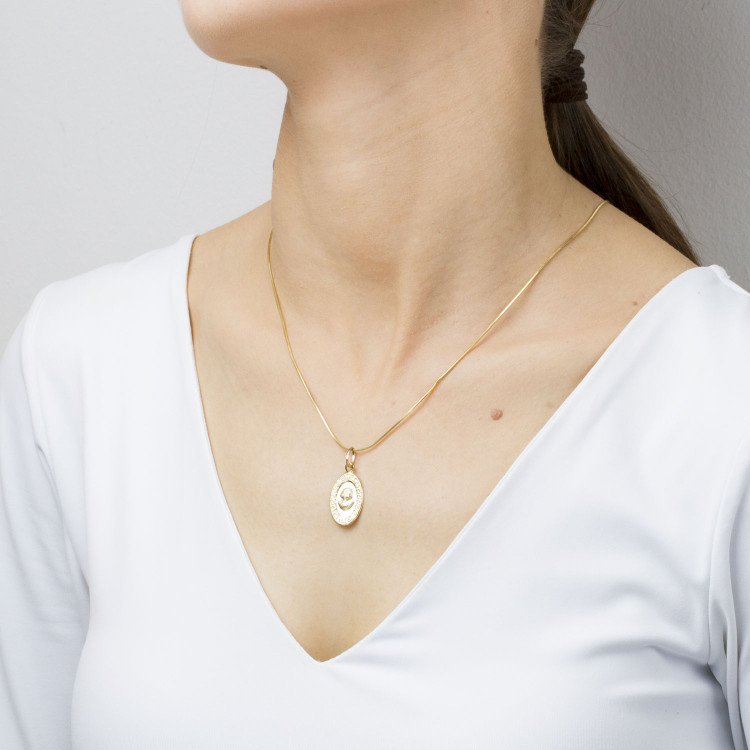 Zawieszka ze złota medalik