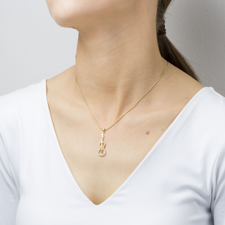 Zawieszka ze złota skrzypce