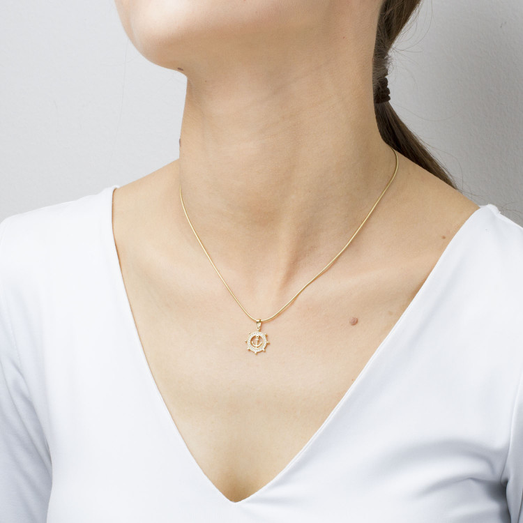 Zawieszka ze złota kotwica